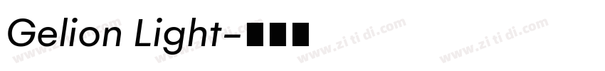 Gelion Light字体转换